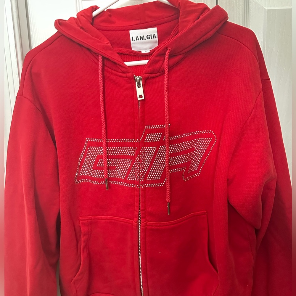 I.AM.GIA Red Kasen Hoodie (as seen on Kylie Jenner)